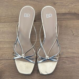 bp Women's Silver Strappy Sandals